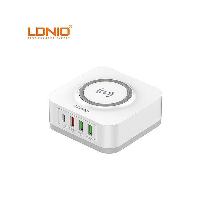 LDNIO AW004 32W 5 in 1 Charging Station with 15W Wireless Charger
